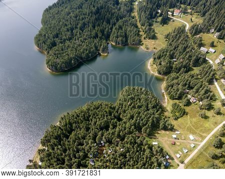Aerial View Of Golyam Beglik Reservoir, Pazardzhik Region, Bulgaria