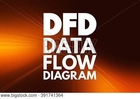Dfd - Data Flow Diagram Acronym, Technology Concept Background