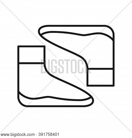 Neoprene Socks For Diving Icon. Isolated Vector Illustration On White Background. Editable Stroke