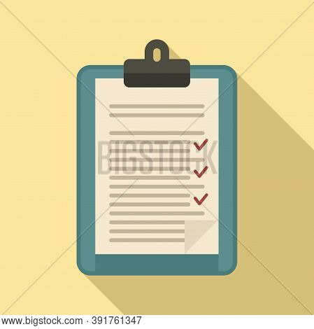 Internship To Do List Icon. Flat Illustration Of Internship To Do List Vector Icon For Web Design