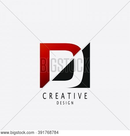 Abstract Techno Letter D Logo. Vector Design Concept Geometrical Shape With  Letter D Logo Icon.