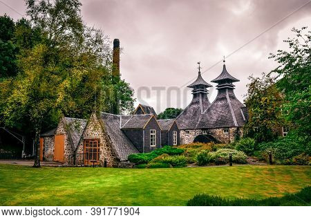 Keith, United Kingdom - September 6 2013: Strathisla Distillery Factory Buildings, Keith, United Kin