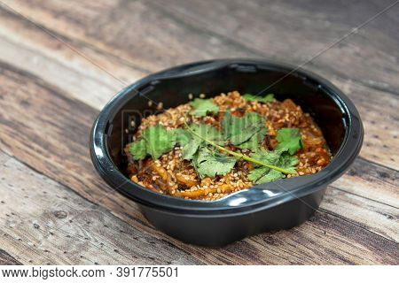 Korean Japchae recipe with chicken, Sweet potato vermicelli, vegetables