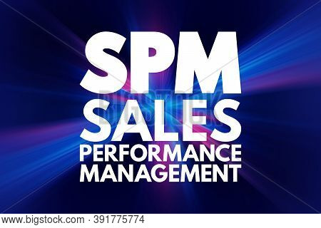Spm - Sales Performance Management Acronym, Business Concept Background