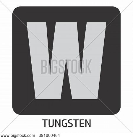 Tungsten Symbol Illustration Icon On Dark Background