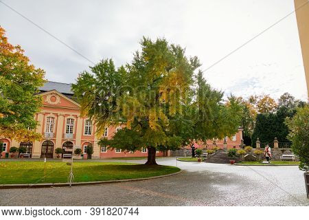 Rococo Chateau With A Distinguished Facade, Magnificent Residence From The 18th Century, Courtyard O