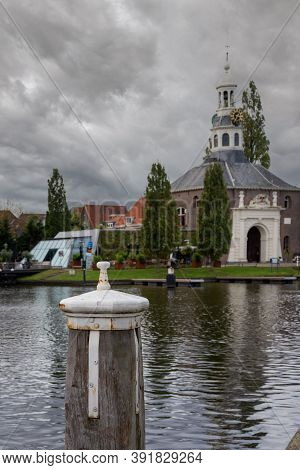 City Gate Zijlpoort And  The Canal, Landmark In The, Leiden, Netherlands