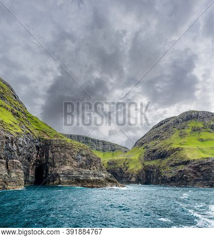 Spectacular Vestmanna Steep Cliffs In Faroe Islands