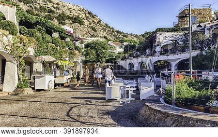 Poltu Quatu, Italy - August 4: Walking In The Streets Of Poltu Quatu, Sardinia, Italy, August 4, 202
