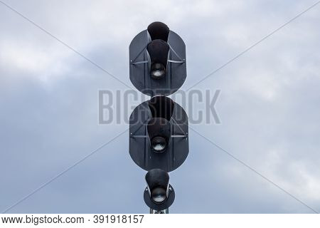 Traffic Light To Regulate Railway Traffic.traffic Light To Regulate Railway Traffic.