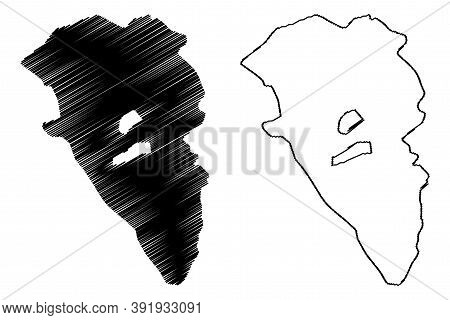 Kitwe City (republic Of Zambia, Copperbelt Province) Map Vector Illustration, Scribble Sketch City O