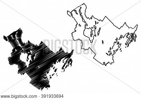 Cumberland County, Maine (u.s. County, United States Of America, Usa, U.s., Us) Map Vector Illustrat