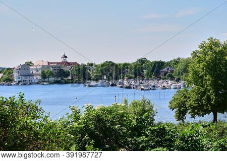 Landscape View Of The River With Boats. Potsdam. Germany. May 2018