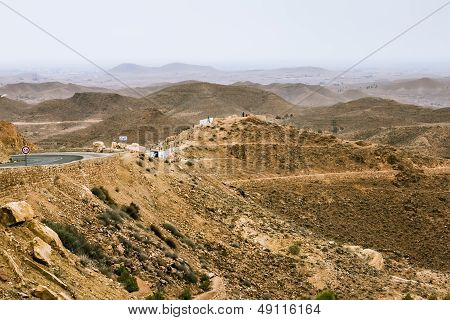Mountain Landscape At The Town Matmata In Tunisia