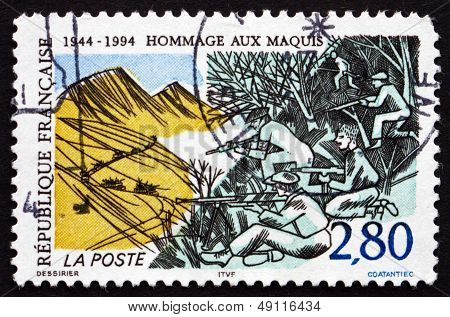 Postage Stamp France 1994 Resistance Of The Maquis
