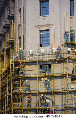Man At Work In Shanghai
