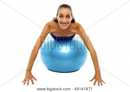 Young Lady Performing Abdomen Exercise
