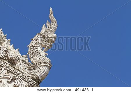 Head Gragon And Blue Sky