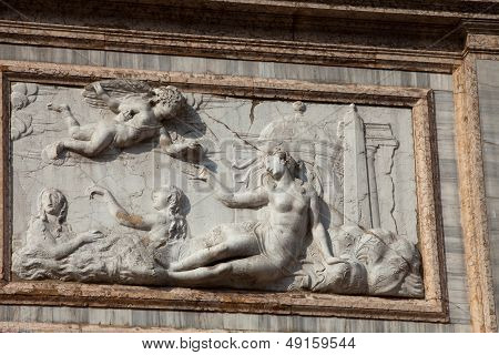 The Loggetta by Jacopo Sansovino under the Campanile di San Marco in Venice