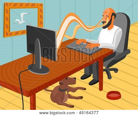 Abhängig von dem computer