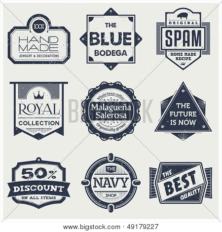 Monochrome Vintage Labels