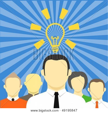 思想理念。与他的团队的思维商人