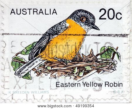 Yellow Robin Stamp