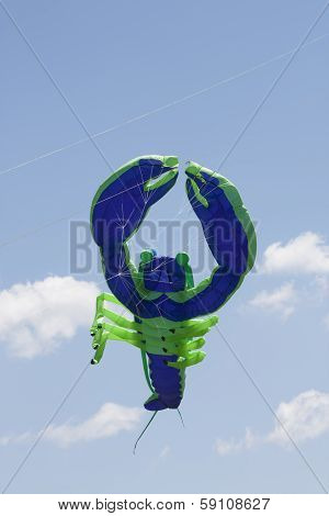 Blue And Green Lobster Kite