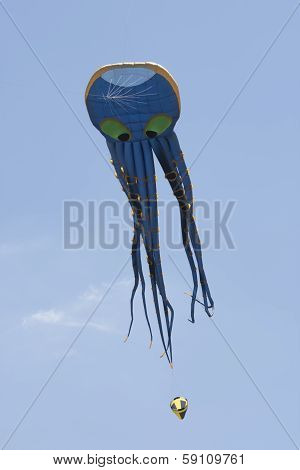 Blue Octopus Kite