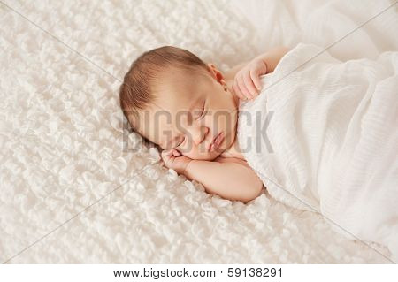 Portrait Of A Sleeping Newborn Baby