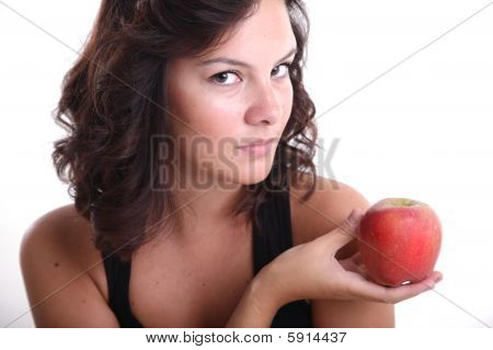 junges Mädchen mit apple