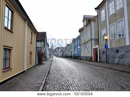 streets in Västervik, Sweden, Scandinavia, Europe