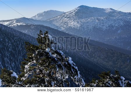 Snowy mountains and 