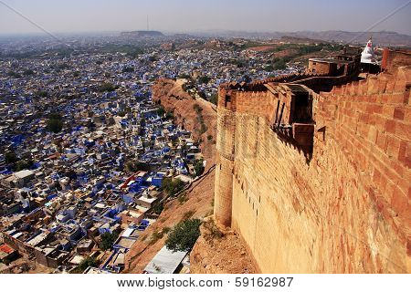 Jodhpur City Seen From Mehrangarh Fort, India