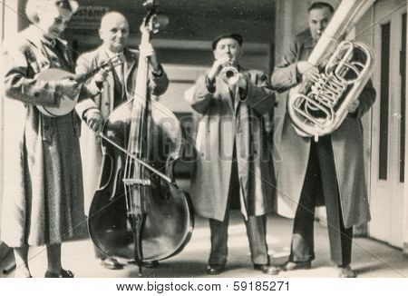 GERMANY, CIRCA FIFTIES - Vintage photo of musical band