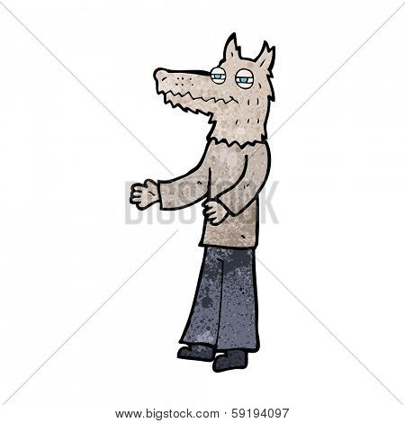 cartoon wolf man