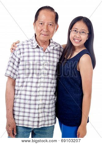 Grandfather With Teen Granddaughter