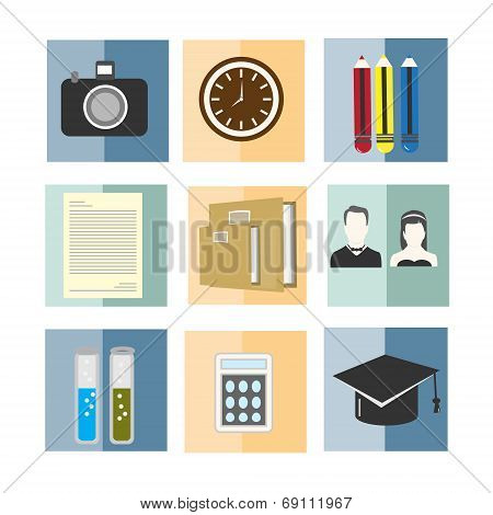 Set Of Object Vector Illustration Icon