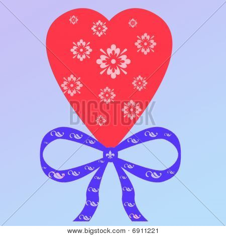 Cuore con una cravatta