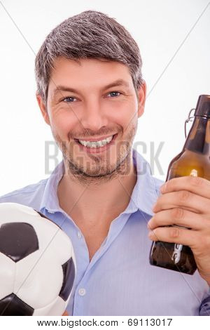 man enjoying soccer seasong sportive