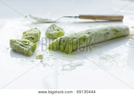 Gnocchi With Wild Garlic Is Prepared