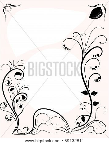 Pink background with nature text frame