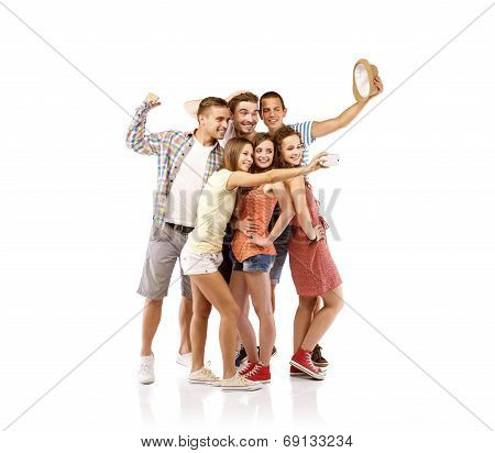 Group of happy students