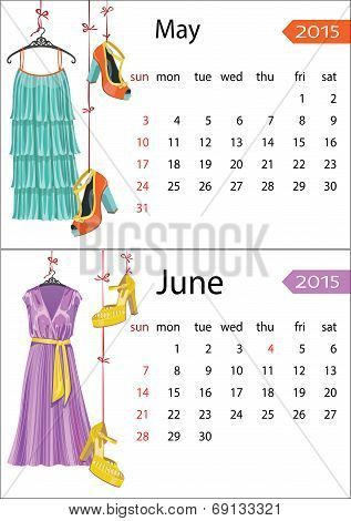 Dress and shoes May,and June