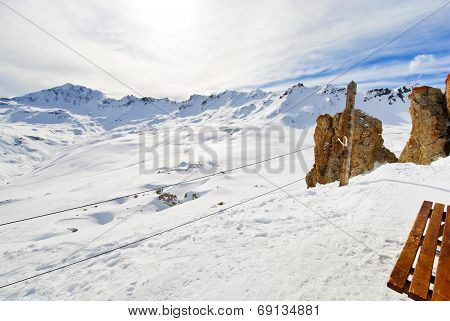 Slopes Outside The Ski Area In Paradiski, France