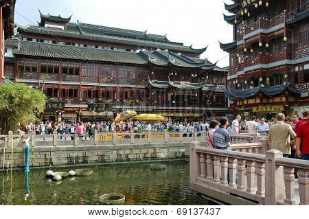 View Of Old City Area In Shanghai, China