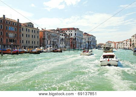 Water Transport In Grand Canal, Venice