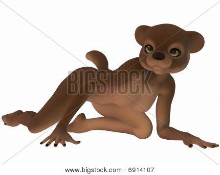 Toon mignonne Figure - ours brun