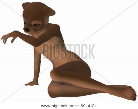 Toon mignonne Figure - ours brun