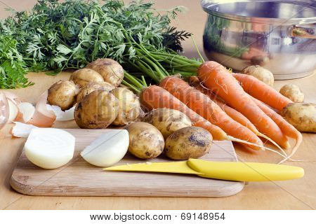 Raw Vegetable For Soup